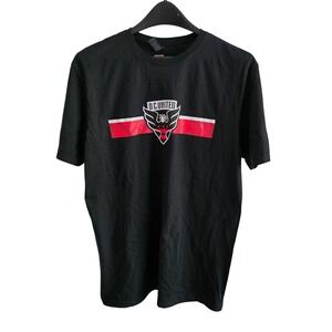 DC United MLS Black T-Shirt Mens Medium Soccer Fan Apparel Top NWOT